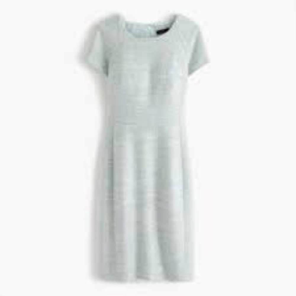 Short sleeve dress in multi-tweed